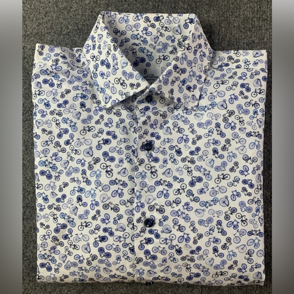 Emanuel Berg Mens 100% Cotton Long Sleeve Button Up Shirt Size 15.5-39